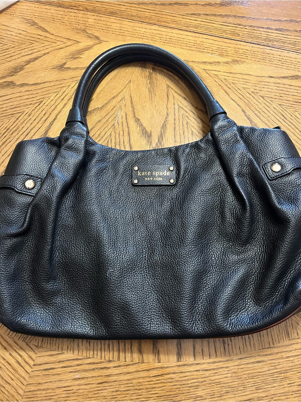kate spade Black Pebbled Leather Shoulder Bag